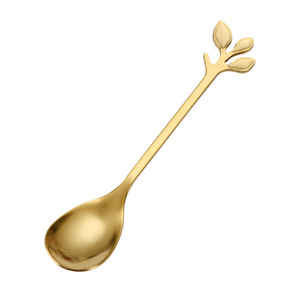 Creatieve Roestvrijstalen Bladlepel Koffielepel Dessertvork Lepel - Product Image 6