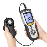 CEM DT-8809A Luxmètre professionnel avec écran LCD 4000 points, plage maximale de 400 000 lux pour l'industrie