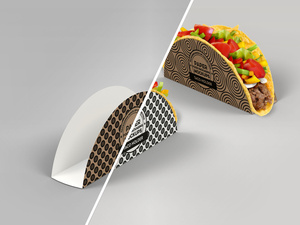 Support à tacos en papier kraft anti-graisse de 6 à 8 pouces avec logo personnalisé, finition brillante/mate, pour hot-dogs et sushis - Product Image 3
