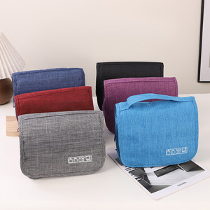 Borsa Cosmetica <span class=keywords><strong>da</strong></span> <span class=keywords><strong>Viaggio</strong></span> in Nylon per <span class=keywords><strong>Donna</strong></span>, Organizer Trasparente per <span class=keywords><strong>Accessori</strong></span> con Gancio e Chiusura a Zip Morbida - Product Image 1