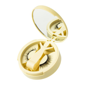 Pestañas Postizas Magnéticas THSJ con Caja de Almacenamiento, Pestañas Superiores Impermeables con Base de Hilo de Algodón, Xiaomi White Bear Yellow - Product Image 1