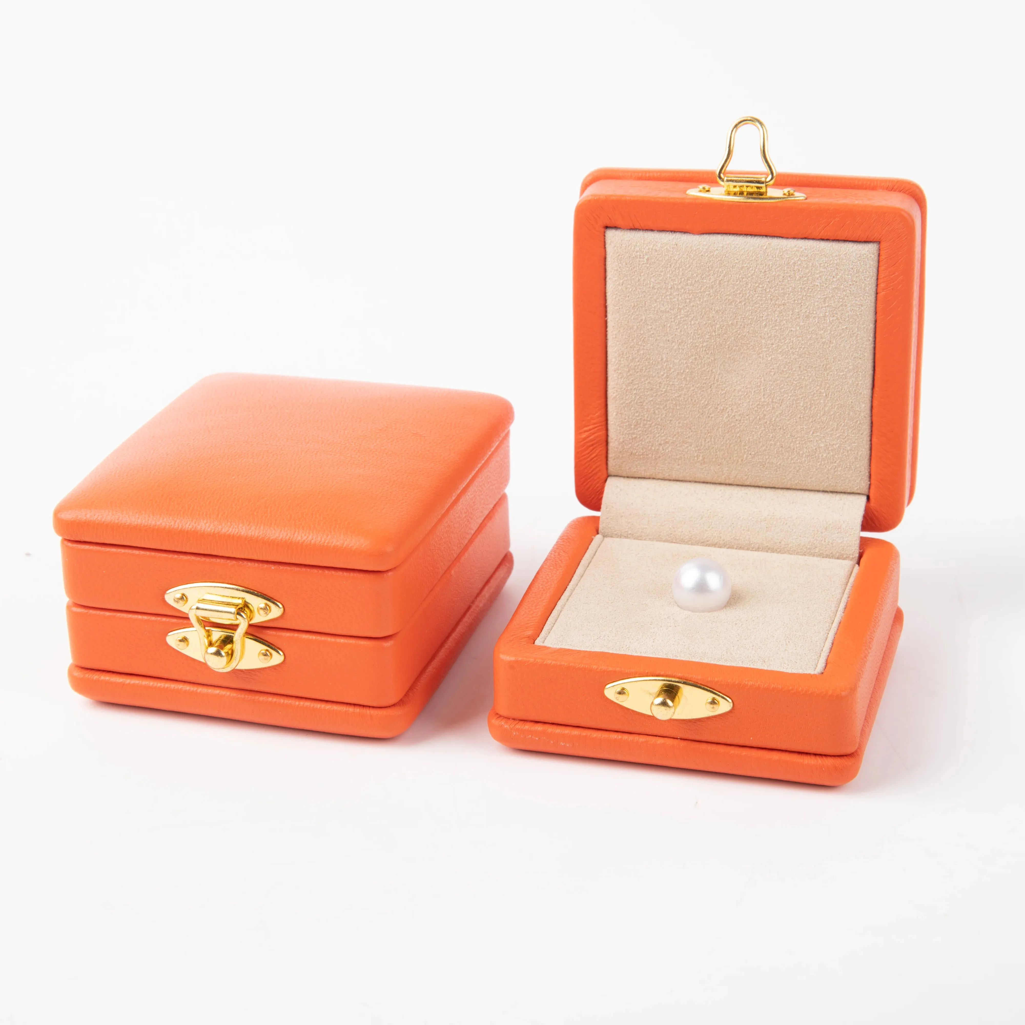 Elegantes Edelstein- und Diamanten-Präsentationsbox-Set in Echtleder-Schmuck-Vorführschrank