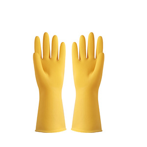 Gants en latex pour la maison, épaisseur moyenne, imperméables, antidérapants, fournitures de nettoyage pour la cuisine - Product Image 5