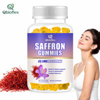 Qbioflex OEM Marque Privée Gommes au Safran Soutien Humeur Sommeil Concentration Détente Équilibre Cortisol 60 Comprimés Complément Alimentaire
