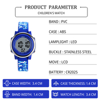 Kinderuhr Cartoon Digitaluhr für Jungen Mädchen Wasserdicht Zeitlehrwerkzeug Kindergeburtstag Geschenk Armbanduhr
