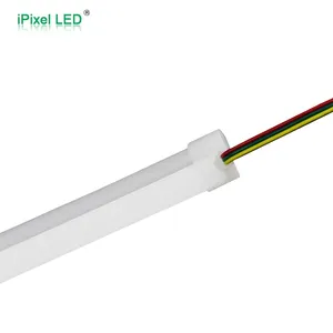 Lado emissor programável led neon flexível silicone, à prova d' água digital rgb tira de luz neon