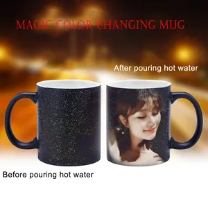 <span class=keywords><strong>Tasse</strong></span> en céramique noire à changement de couleur, mug magique à changement de couleur avec photo personnalisée, <span class=keywords><strong>tasse</strong></span> à thé, <span class=keywords><strong>tasse</strong></span> à café, meilleur cadeau pour un ami - Product Image 2