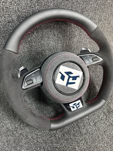 <span class=keywords><strong>Volant</strong></span> en cuir perforé à fond plat de style RS <span class=keywords><strong>SLine</strong></span> personnalisé pour Audi A3 A4 B7 A6 C7 R8 RS3 A7 RS5 RS6 A8 Q5 Q8 - Product Image 6