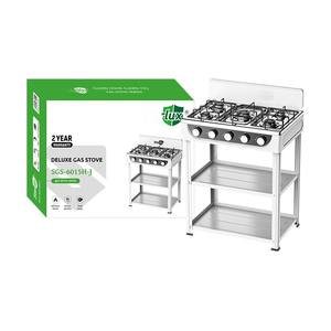 Réchaud à gaz <span class=keywords><strong>en</strong></span> acier inoxydable à 4 brûleurs avec étagères et plaques de cuisson, facile à nettoyer, pour table de <span class=keywords><strong>cuisine</strong></span> et camping <span class=keywords><strong>en</strong></span> extérieur - Product Image 2