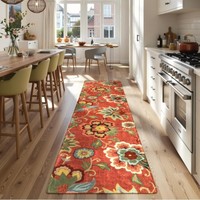 Tapis de couloir moderne, léger, rembourré, résistant aux taches, antidérapant, faible peluchage, fabriqué à la machine, pour entrée et maison