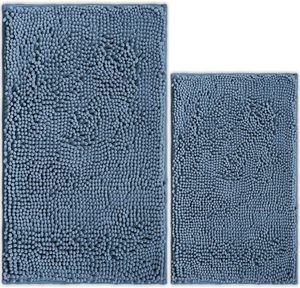 Tapis de salle de bain en chenille antidérapant et doux - Product Image 1