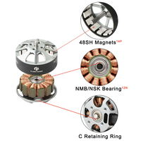 Moteur Brushless RC BLDC Flashhobby MT3508 3S 6S à arbre M4 12N14P longue portée 12-15 pouces pour Drone FPV - Vente en Gros