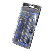 Kit de reparación electrónica profesional 80 en 1 con bolsa portátil, juego de destornilladores de precisión para reloj, coche, teléfono móvil y ordenador