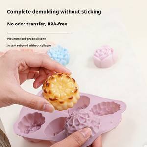 Moule à gâteau en silicone Lapin de Pâques 8 cavités Qualité alimentaire Antiadhésif - Product Image 1