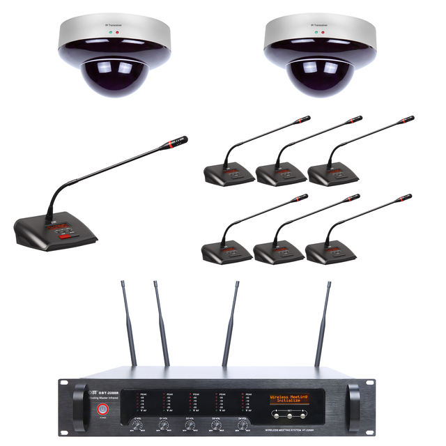 USB and Bluetooth Intelligent Wireless Video Conference System with Infrared Condenser Microphone Metal Stand