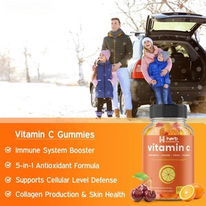 Gomitas de Vitamina C OEM/ODM con Sabor a Zumo de Naranja, Bajas en Azúcar, Refuerzan el Sistema Inmunitario - Product Image 6