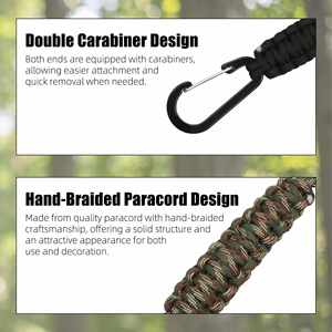 Bracelet de survie élastique Baiyuheng personnalisé en paracorde 550 pour le <span class=keywords><strong>camping</strong></span> et la randonnée - Product Image 3