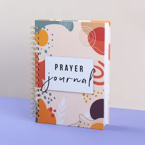 Benutzer definierte Logo-Druck Hardcover Spiral Affirmation Dankbarkeit Manifestation Gebets planer Journal Bibel Notizbücher