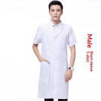 Blouse de laboratoire jetable légère et blanche, pratique pour l'élimination, idéale pour les inspections temporaires en laboratoire, les expériences médicales et le personnel des ateliers.