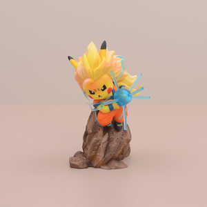 Saiyan Son <span class=keywords><strong>Goku</strong></span> Pikachu Pokemon jouets figurines anime gros Pokemon jouets Modèle décoration boîte décorations - Product Image 3