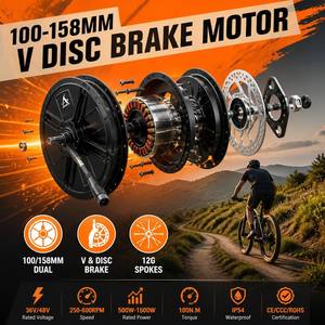 ANGYANG B80 100NM 500W/1000W/1500W Motor <span class=keywords><strong>de</strong></span> CC sin escobillas <span class=keywords><strong>para</strong></span> <span class=keywords><strong>bicicleta</strong></span> eléctrica con freno <span class=keywords><strong>de</strong></span> disco <span class=keywords><strong>de</strong></span> una sola rueda - Product Image 1