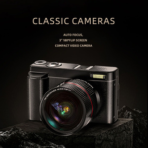 Caméra vidéo numérique compacte vintage 4K 48MP pour enfants, haute résolution HD, fonctionnalités selfie, avec nouvelle carte SD, prix d'usine bas - Product Image 1