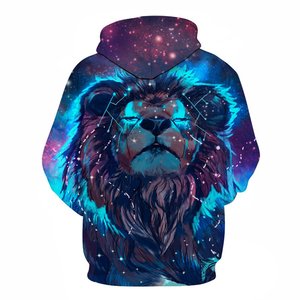 <span class=keywords><strong>Felpa</strong></span> <span class=keywords><strong>con</strong></span> Cappuccio Oversize in Poliestere Premium <span class=keywords><strong>con</strong></span> Stampa 3D Sublimata Grafica <span class=keywords><strong>Leone</strong></span> e Logo Personalizzato Stile Hip Hop Streetwear - Product Image 2