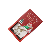 Coffrets cadeaux de Noël de luxe de bonne qualité Boîtes cadeaux en papier à tiroir avec logo personnalisé et texture colorée pour bijoux