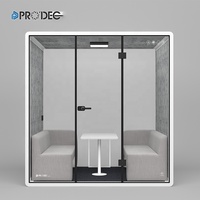 Cabine de Bureau Personnalisée pour 4 Personnes, Espace de Travail Privatif Insonorisé, Cabine de Réunion et Téléphone, Pod de Bureau Préfabriqué à Vendre