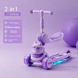 Trottinette électrique à trois roues pour enfants de 1 à 12 ans, garçons et filles, avec capteur antidérapant, en plastique - Product Image 1