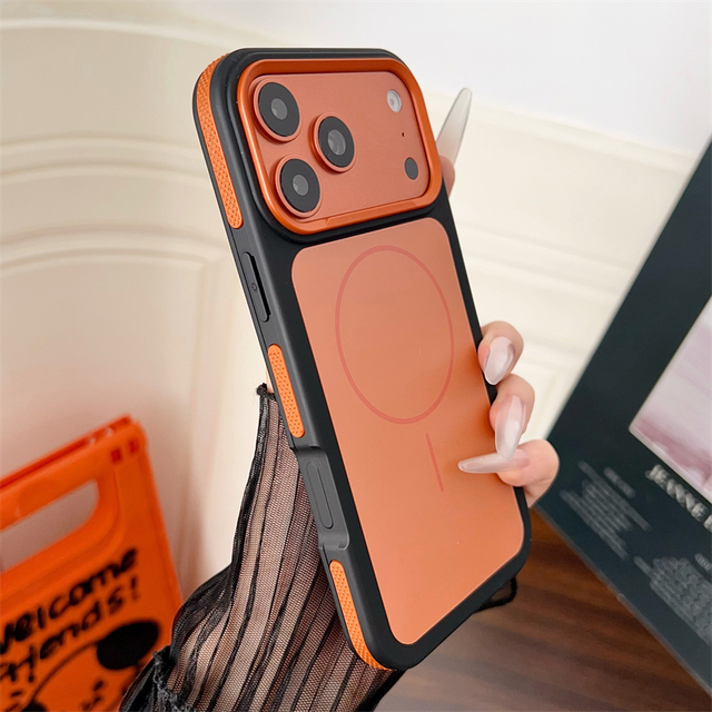 Hybrid Matte Shockproof Armor Magnetic Case For IPhone 17 Air 16 E 15 14 13 12 11 Pro Max Plus For Wireless Charge Cover