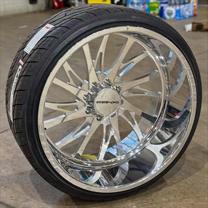 ล้อรถบรรทุกขนาดใหญ่ FANXI ผลิตในจีน ขอบ 24x14 โครเมียม/ขัดเงา 6x139.7 8x165.1 8x170 8x180 5x135 5x5.5 ขนาด 20 22 นิ้ว - Product Image 1