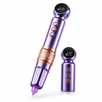 Stylo de maquillage permanent électrique sans fil OEM ODM avec longueur de trajectoire réglable, écran numérique et 2 batteries