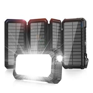 Batterie externe portable universelle pour le camping en plein air, étanche, grande capacité 20000 mAh, recharge solaire - Product Image 4