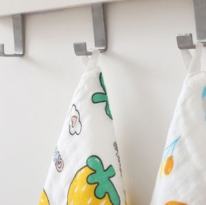 Lingettes pour bébé en coton à motif de mousseline Lingettes carrées pour l'alimentation des bébés et des bébés Technique tissée à utiliser à la maison - Product Image 3