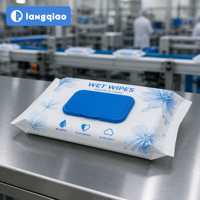 Lingettes démaquillantes Langqiao personnalisées OEM ODM, marque privée, directement de l'usine, douces, épaisses, en tissu non tissé, vente en gros