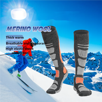 Chaussettes de Ski en laine mérinos, respirantes, pour le sport en plein air, absorbe la sueur