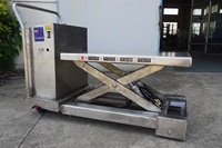 Carro Elevador Hidráulico de Acero Inoxidable 304, Mesa Elevadora Eléctrica Móvil Tipo Tijera para Laboratorio e Industria Médica