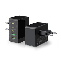 Chargeur mural GaN multi-prises 35,5 W, nouvelle arrivée, 3 USB-A, 2 Type-C, charge rapide PD, adaptateur ABS PC UK US EU pour iPhone, smartphones