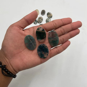 Piedras Preciosas Sueltas de Ágata Musgosa Verde Natural, Cabujón Completamente Pulido, Cristal Curativo para Joyería y Colección - Product Image 5