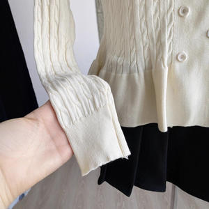 <span class=keywords><strong>Cardigan</strong></span> Casual primavera Slim Fit Twist da donna con orlo <span class=keywords><strong>in</strong></span> <span class=keywords><strong>pizzo</strong></span> e Logo frontale - Product Image 4