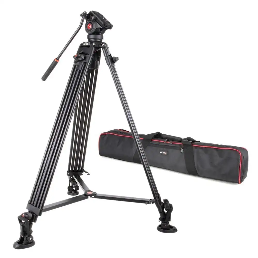 Viltrox VX-18M 1,88 m Aluminium Professional Heavy Duty Video Camcorder Kamera Stativ mit flüssigem Kopf + Trage tasche für Kamera DV