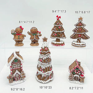 ที่โชว์ขนมปังขิงขนาดเล็กงานประดิษฐ์ทำจากเรซิ่นเรซิ่นของตกแต่งคริสต์มาสตกแต่งบ้านซานตาคลอสคริสต์มาส - Product Image 3