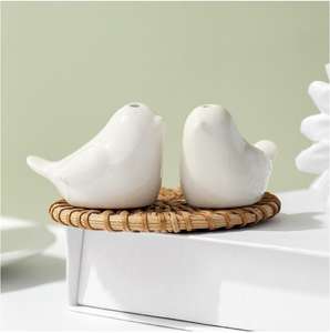 กระปุกใส่เครื่องปรุงและพริกไทยเซรามิกรูปนกรักสำหรับงานเลี้ยงงานแต่งงานของขวัญของที่ระลึกสำหรับแขก - Product Image 2