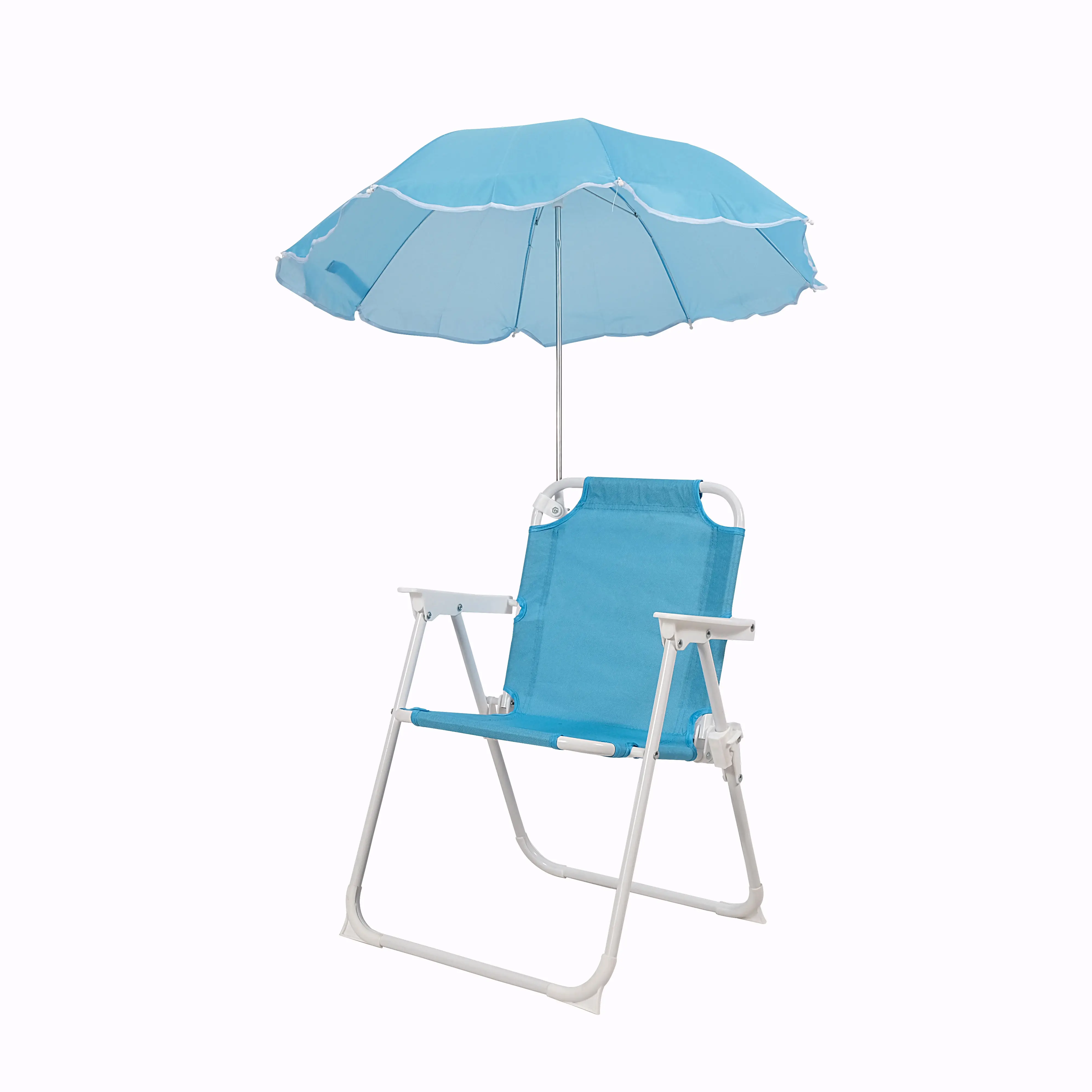 Tumbona portátil de tela de PVC con respaldo para bebé, sombrilla plegable para playa