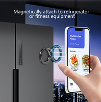 Support magnétique pour téléphone portable, support magnétique à double face, pour voiture, salle de sport, fixation sur toute surface métallique, rotation à 360
