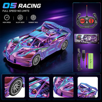 Coche RC Estilo Bugatti Escala 1:20 4 Canales Función Completa Acabado Electrochapado Colorido Listo para Usar Interior/Exterior con Cargador para Niños