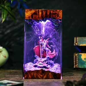 Lámpara Decorativa OEM ODM Hell Spawn, Diorama de Guerrero Demoníaco, Decoración de Escritorio de Fantasía Oscura, Exhibición para Sala de Videojuegos, Diseño Único, CN - Product Image 6