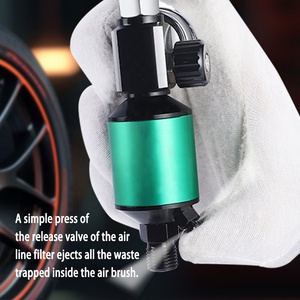 Máy đo điều chỉnh không khí súng phun porphis + Bộ lọc bẫy nước trong dòng + Bộ chuyển đổi công cụ khí nén JP/EU/US phụ kiện cho súng phun - Product Image 5