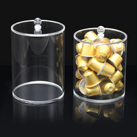 Boîte de rangement pour bonbons au café en capsule, boîte en plexiglas assortie, faite à la main, couleur unie, simple, anti-poussière, boîte en acrylique de bureau DIY